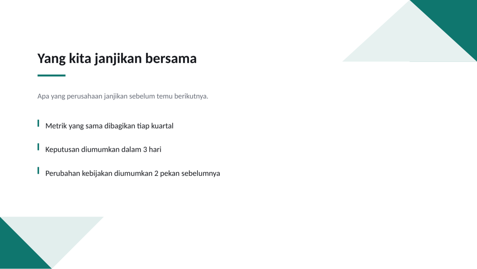 Slide 12 — Materi rapat seluruh karyawan