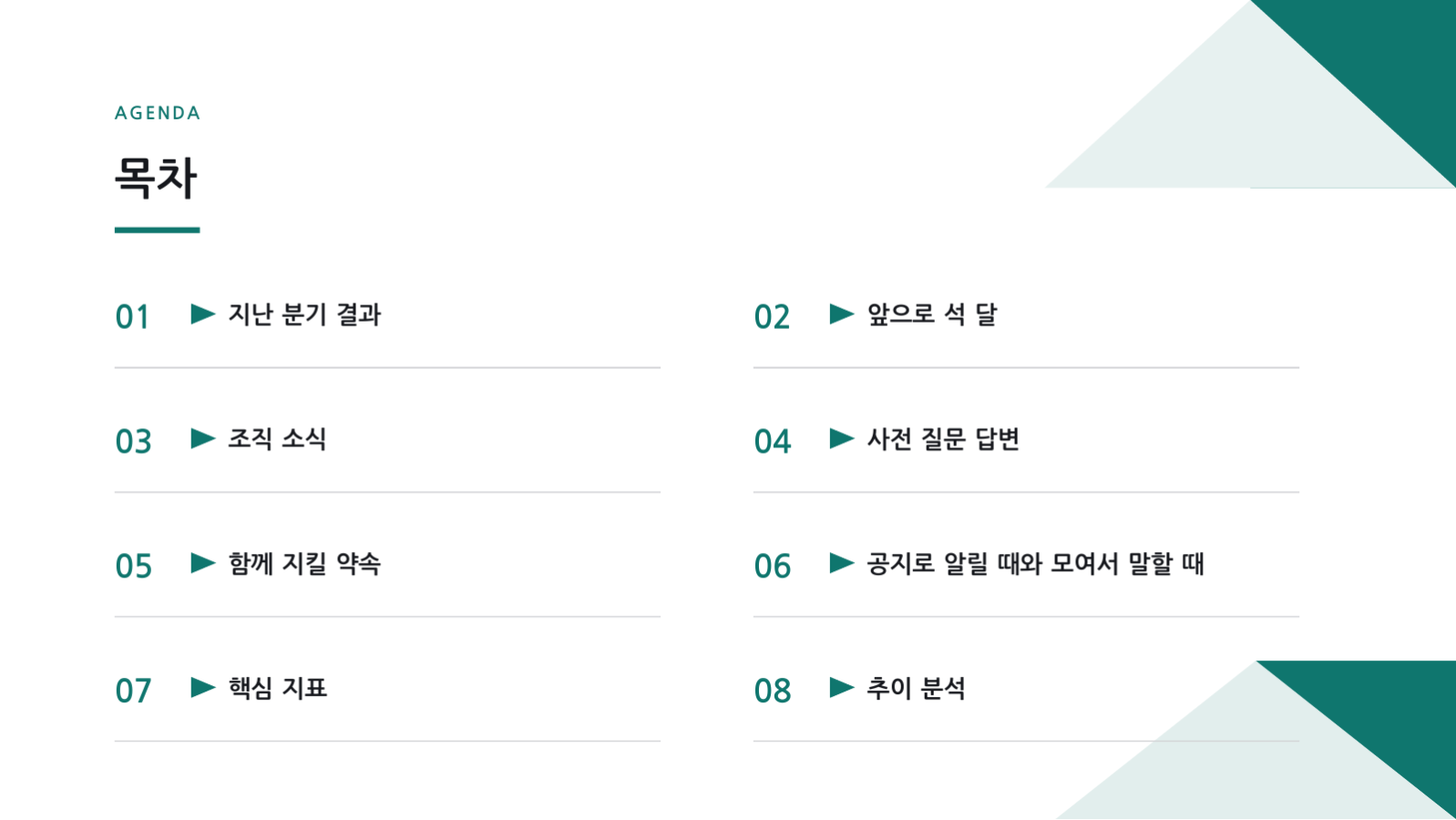 슬라이드 2 — 전사 공유회 자료