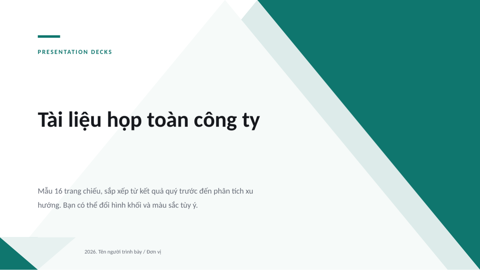 Trang chiếu 1 — Tài liệu họp toàn công ty