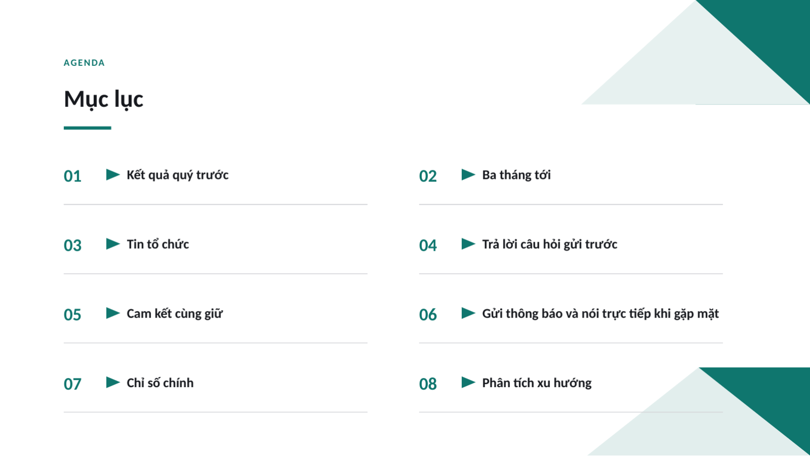 Trang chiếu 2 — Tài liệu họp toàn công ty