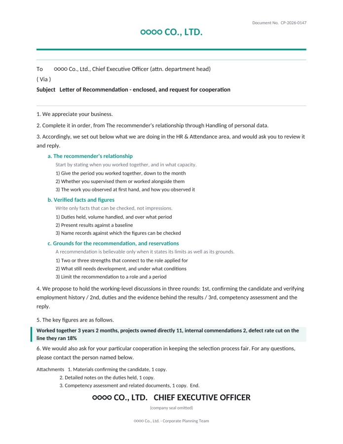 Page 1 — Letter of Recommendation