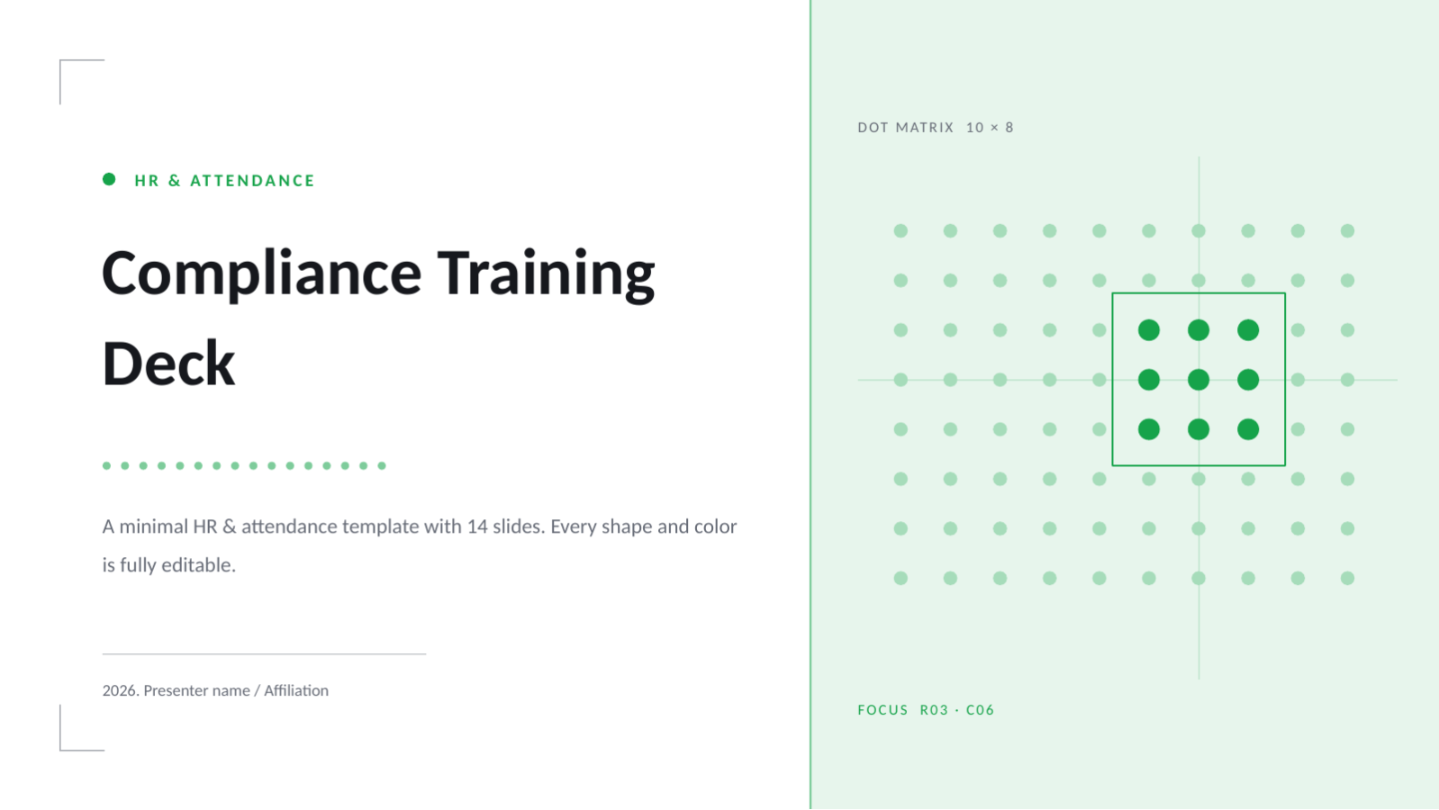 Slide 1 — Compliance Training Deck