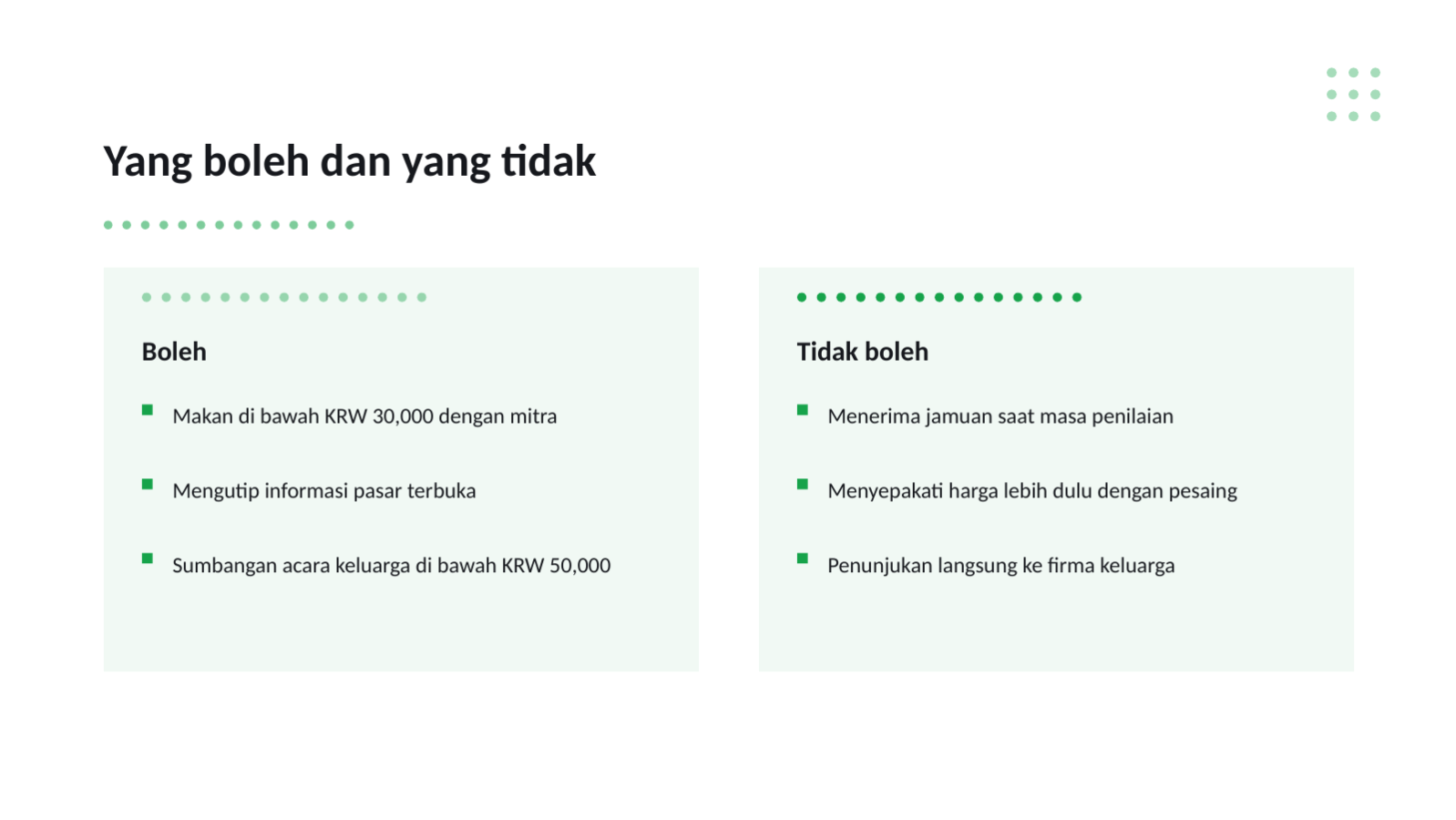 Slide 11 — Pelatihan kepatuhan