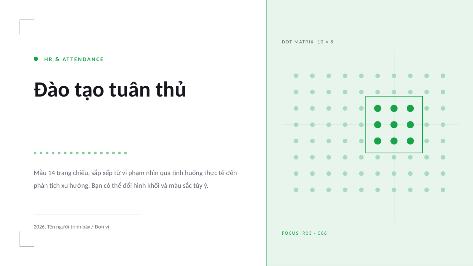 Trang chiếu 1 — Đào tạo tuân thủ
