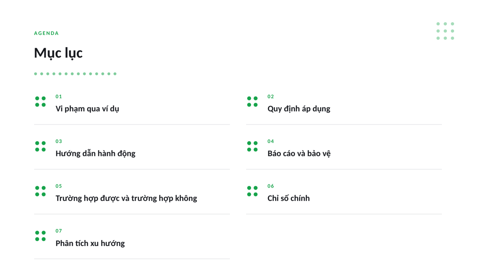 Trang chiếu 2 — Đào tạo tuân thủ
