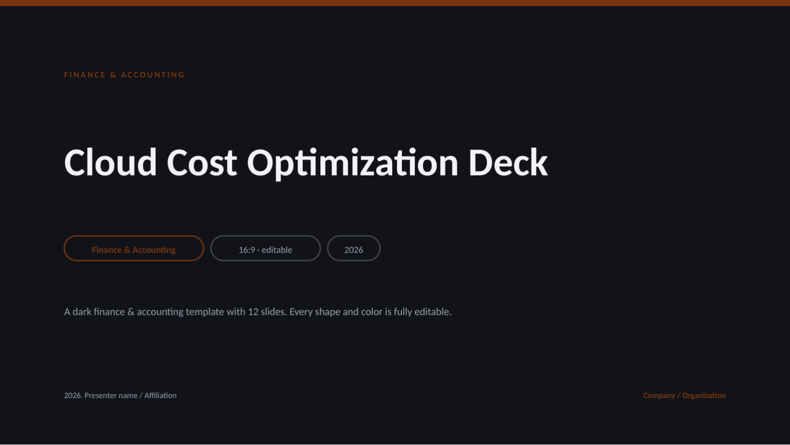Slide 1 — Cloud Cost Optimization Deck