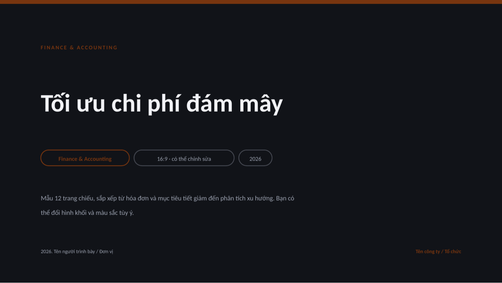 Trang chiếu 1 — Tối ưu chi phí đám mây