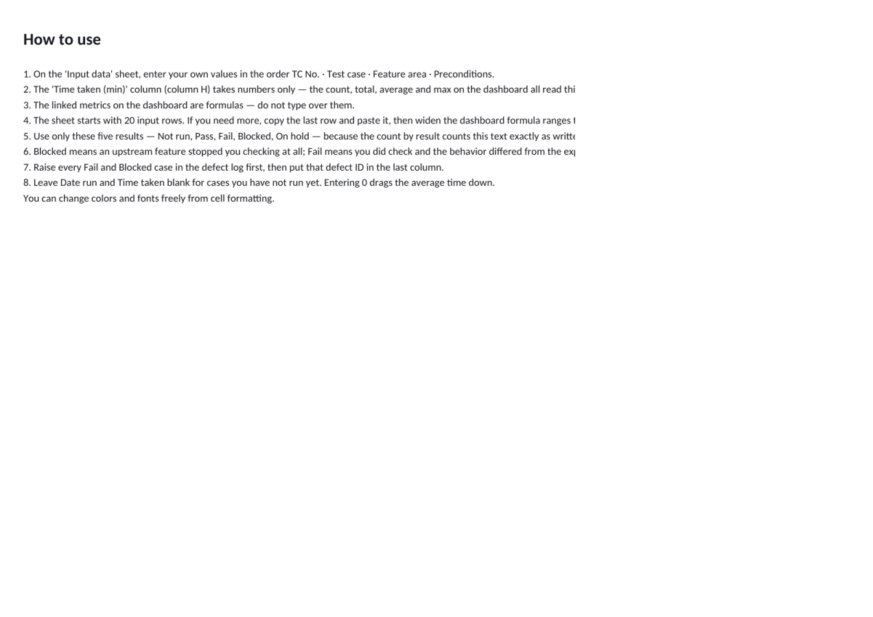Preview 3 — Test Case Management Sheet