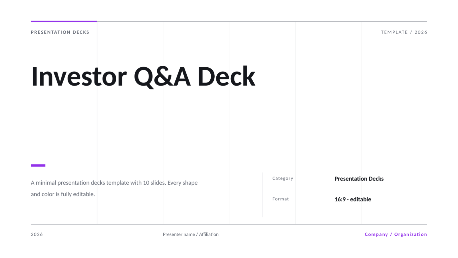 Slide 1 — Investor Q&A Deck