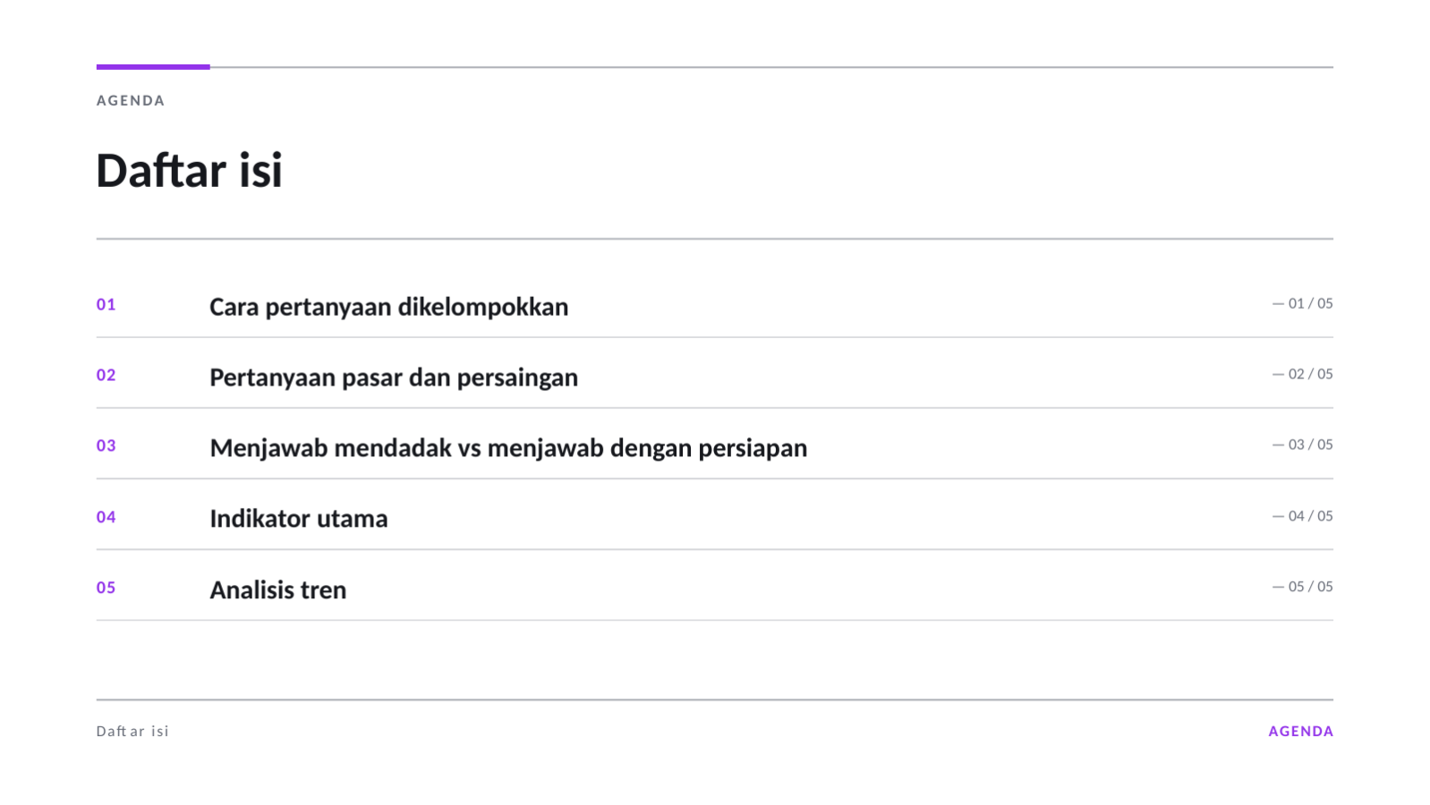 Slide 2 — Materi tanya jawab investor