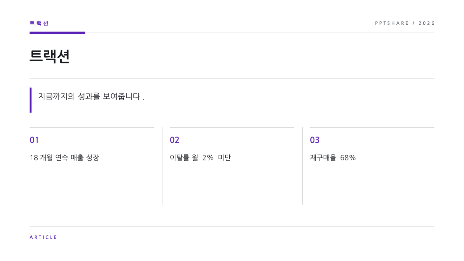 트랙션 리포트 슬라이드 10 미리보기