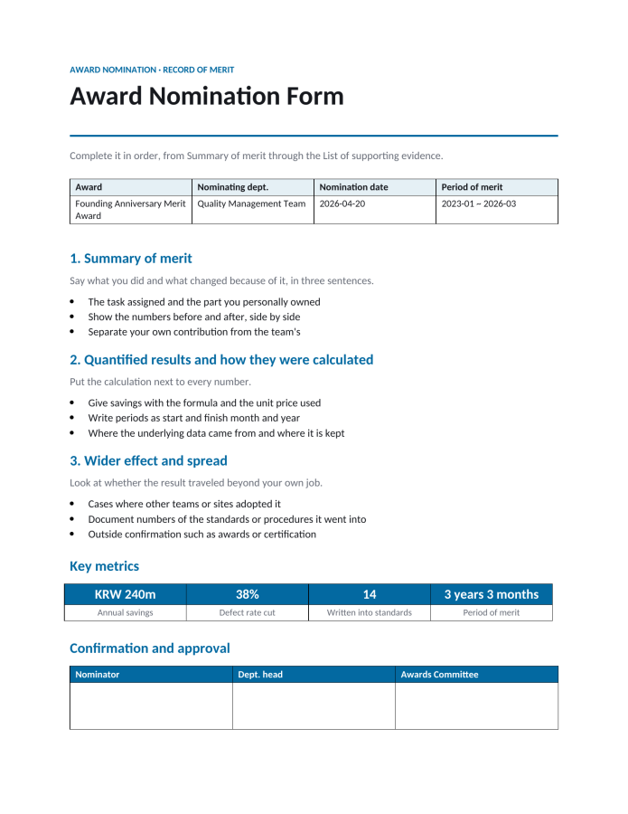 Page 1 — Award Nomination Form