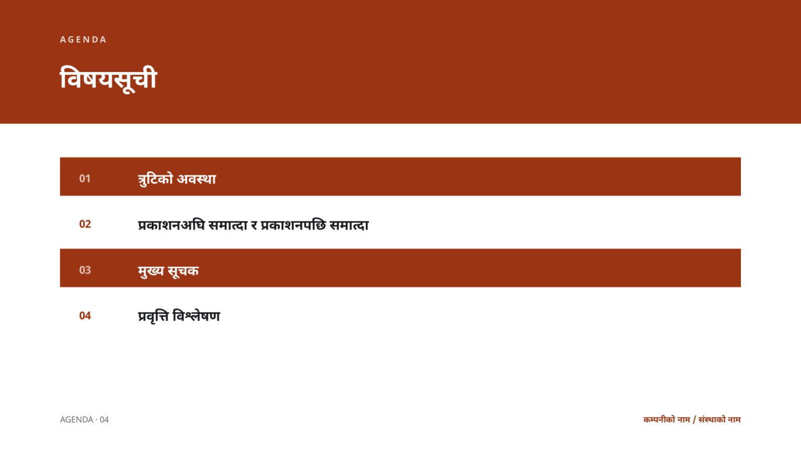स्लाइड 2 — गुणस्तर प्रतिवेदन