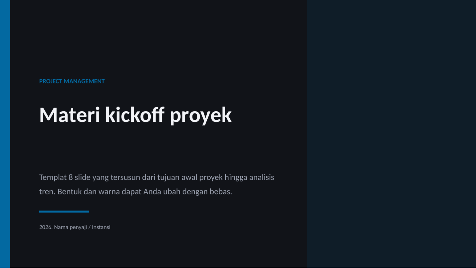Slide 1 — Materi kickoff proyek