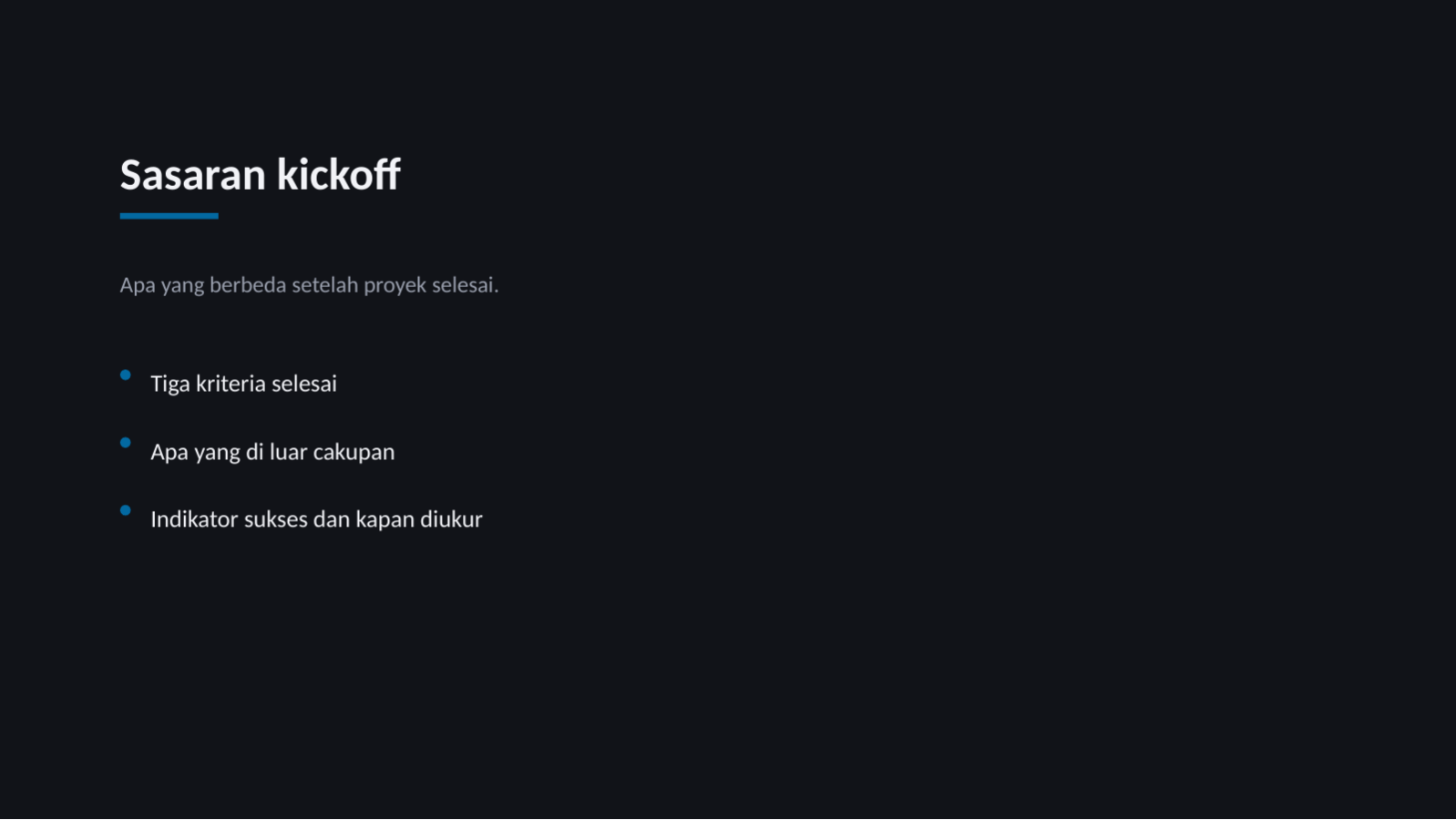 Slide 4 — Materi kickoff proyek