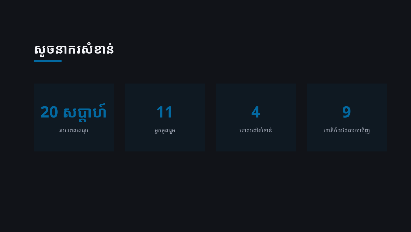 ស្លាយ 6 — ឯកសារបើកគម្រោង