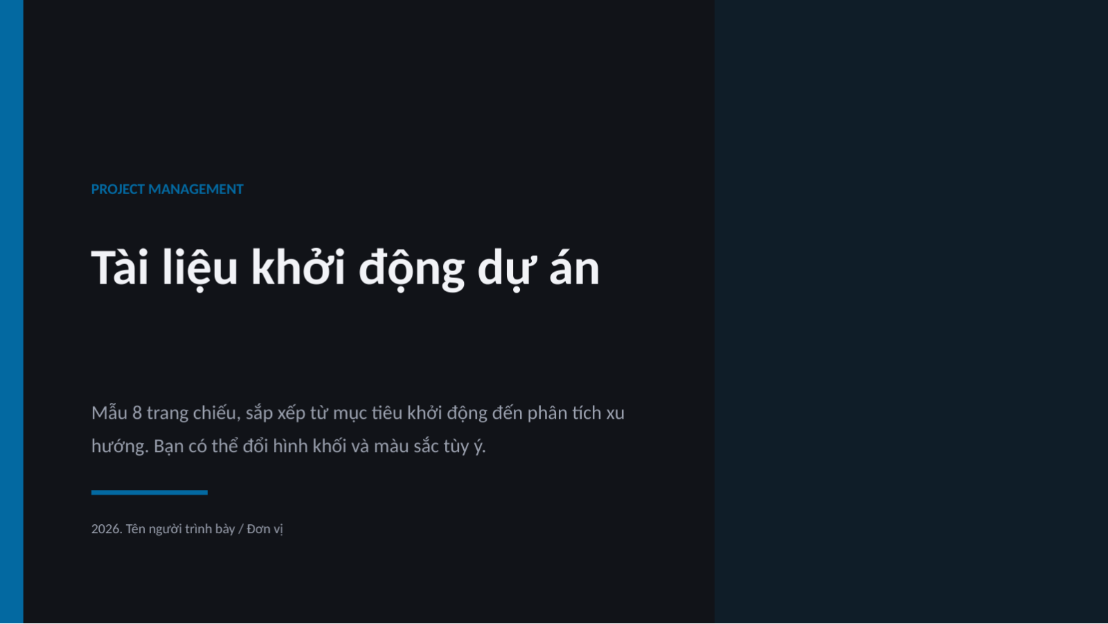Trang chiếu 1 — Tài liệu khởi động dự án
