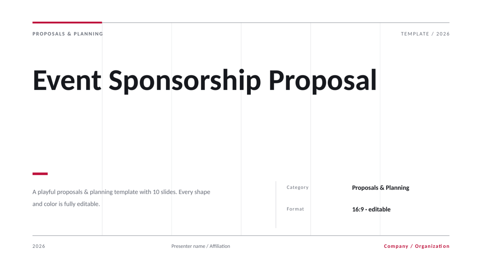 Slide 1 — Event Sponsorship Proposal
