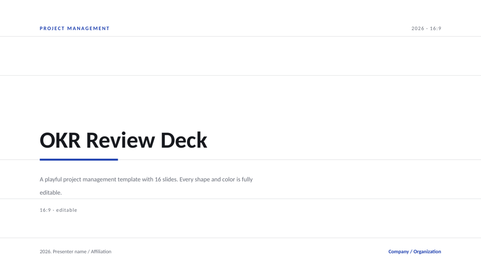 Slide 1 — OKR Review Deck