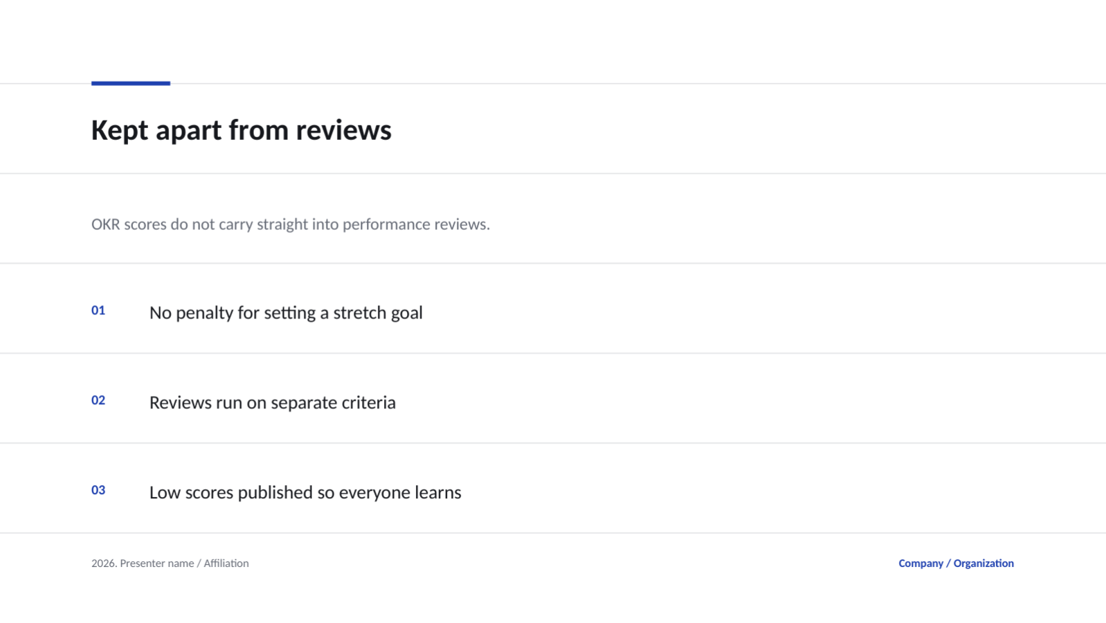 Slide 12 — OKR Review Deck