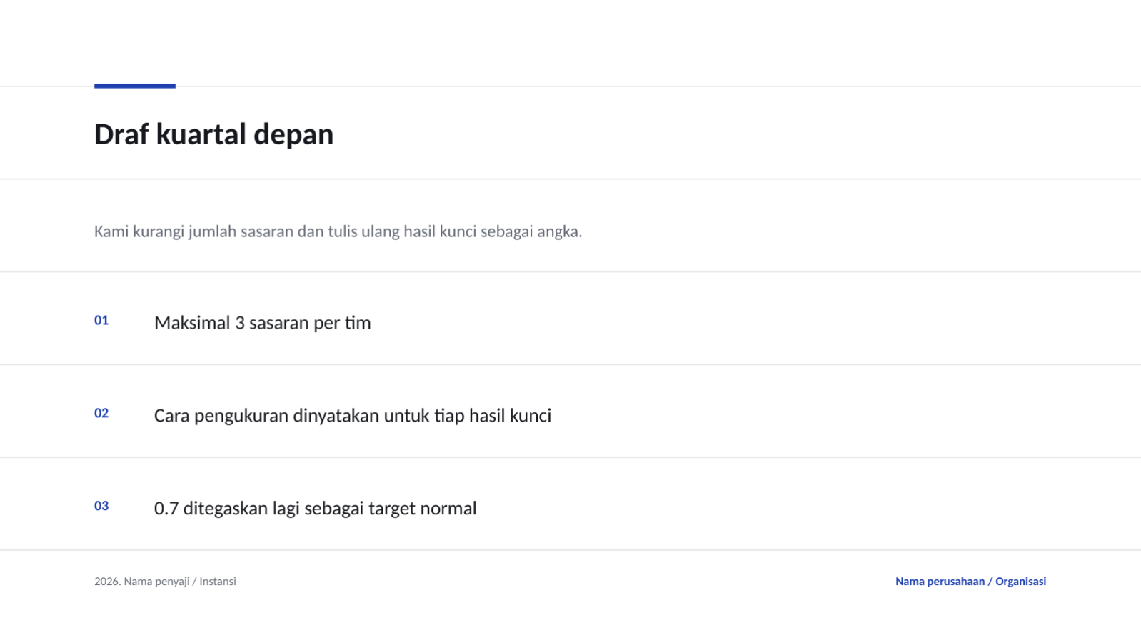 Slide 8 — Presentasi tinjauan OKR