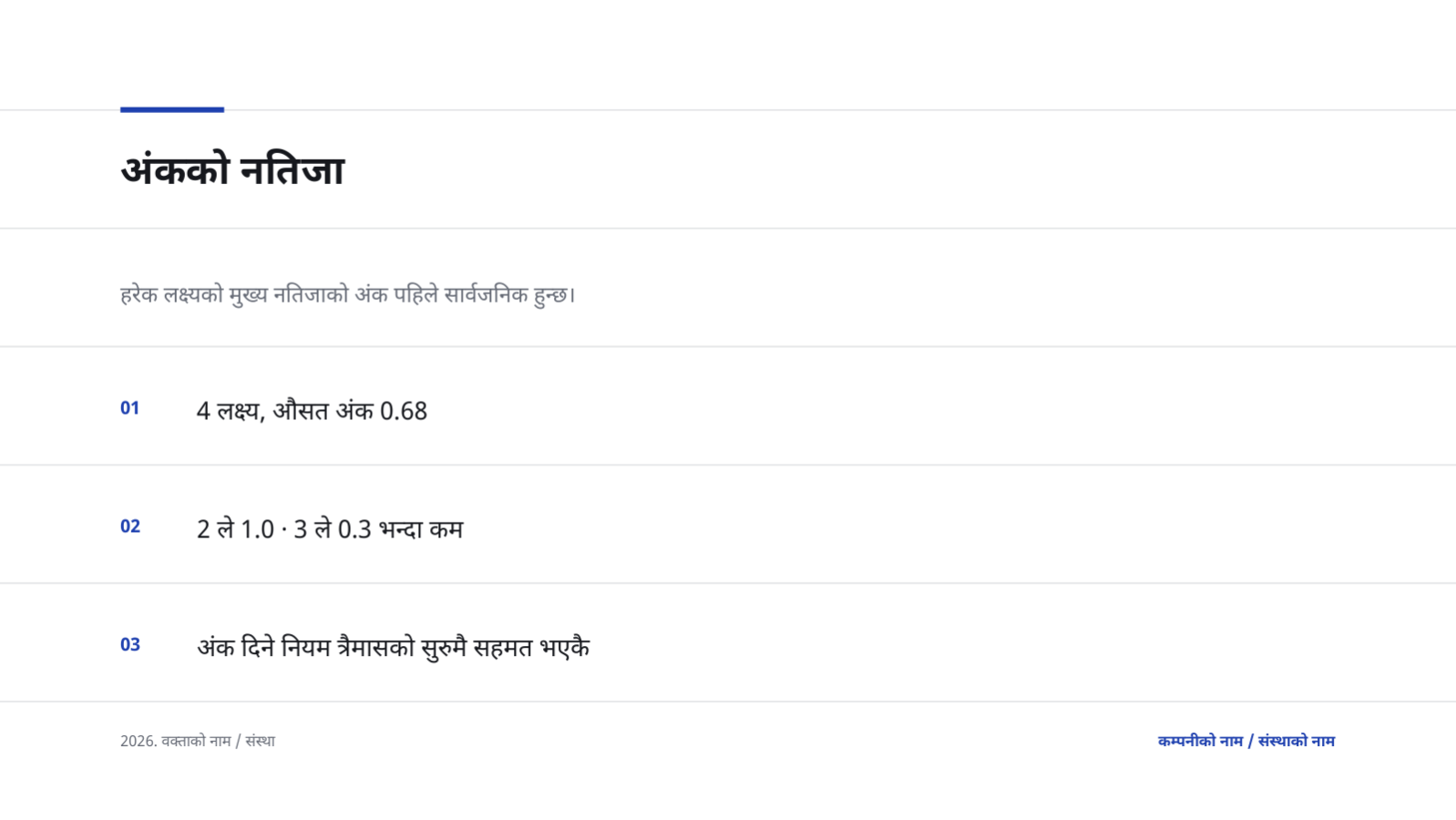 स्लाइड 4 — OKR समीक्षा प्रस्तुति