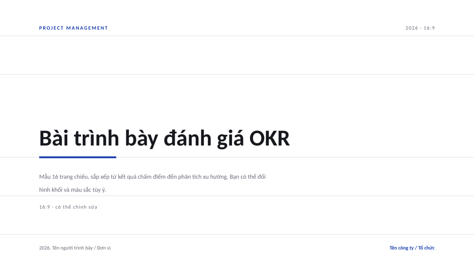 Trang chiếu 1 — Bài trình bày đánh giá OKR