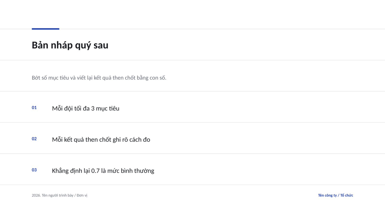 Trang chiếu 8 — Bài trình bày đánh giá OKR
